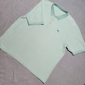 Tommy Bahama IslandZone Supima Cotton Polo XXL Light Teal Marlin Logo